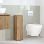 vidaXL Meuble de salle de bain avec porte-rouleau chêne artisanal