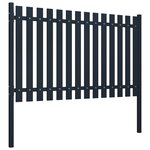 vidaXL Panneau de clôture Anthracite 174 5x75cm Acier enduit de poudre
