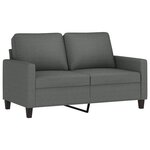 vidaXL Ensemble de canapés 3 Pièces avec coussins Gris foncé Tissu