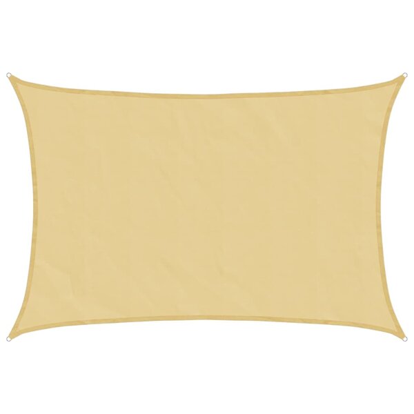 vidaXL Voile d'ombrage sable 7x6 m 100   polyester oxford