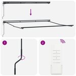 vidaXL Store rétractable automatique crème 350x250 cm