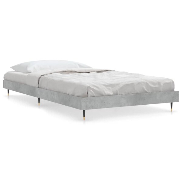 vidaXL Cadre de lit sans matelas gris béton 90x200 cm