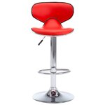 vidaXL Tabourets de bar 2 Pièces rouge similicuir