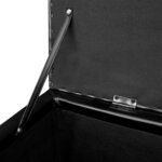 vidaXL Banc long de rangement Bois Noir