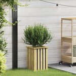 vidaXL Jardinière Marron 33 x 33 x 45 cm Pin imprégné