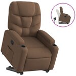 vidaXL Fauteuil inclinable Marron Tissu