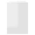 vidaXL Ensemble à manger 3 Pièces Blanc brillant Bois d'ingénierie