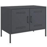 vidaXL Meuble TV anthracite 68x39x50 5 cm acier