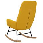 vidaXL Chaise à bascule Jaune moutarde Tissu