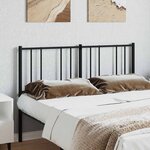 vidaXL Tête de lit de remplacement métal noir 160 cm