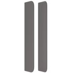 vidaXL Tête de lit avec oreilles Gris 93x16x118/128 cm Similicuir