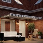 vidaXL Auvent rétractable électrique Anthracite et blanc 4 × 3 5 m
