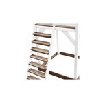 AXI Beach Tower avec Nid Roxy Balancoire Marron Blanc Bleu Toboggan