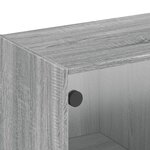 vidaXL Armoire murale avec portes en verre sonoma gris 102x37x35 cm