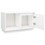 vidaXL Meuble TV Blanc 74x35x44 cm Bois de pin massif