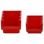 vidaXL Ensemble d'étagères d'atelier 30 Pièces Rouge et noir 77x39 cm PP
