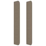 vidaXL Tête de lit avec oreilles Taupe 183x16x118/128 cm Tissu