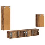 vidaXL Ensemble meuble TV 4 Pièces Bois ancien Bois d'ingénierie