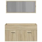 vidaXL Ensemble de meubles de salle de bain 2 Pièces chêne sonoma