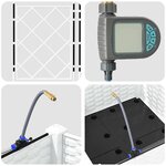 vidaXL Pots de jardin Blanc 40 x 40 x 126 cm Acier