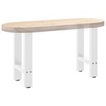 vidaXL Pieds de table basse Blanc 2 pièces 28 x (42-43) cm Acier