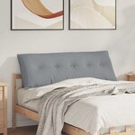 vidaXL Coussin de Dos Gris clair 140 x 19 x 50 cm tissu