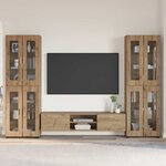 vidaXL Ensemble meuble TV FLORIN Chêne artisanal Bois d'ingénierie