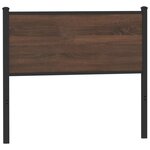 vidaXL Tête de lit de remplacement chêne marron 100 cm bois d'ingénierie et acier