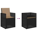 vidaXL Ensemble de salle à manger pour jardin avec coussin 7 Pièces PP