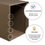 Boite à colis atout 1 porte taupe 7006 b