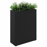 vidaXL Grand Pot Noir 55 x 22 x 70 cm polyrotin