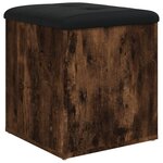 vidaXL Banc de rangement chêne fumé 42x42x45 cm bois d'ingénierie