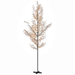 vidaXL Arbre à LED fleur de cerisier 672 LED Blanc chaud 400 cm