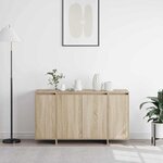 vidaXL Buffet Chêne sonoma 135 x 41 x 69 cm Bois d'ingénierie