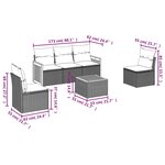 vidaXL Salon de jardin avec coussins 6 Pièces beige résine tressée