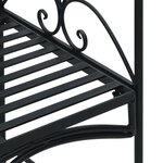 vidaXL Banc d'extérieur noir Noir Métal Grand Détails décoratifs