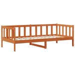 vidaXL Lit d'appoint avec matelas Brun ciré et blanc 90 x 200 cm