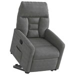vidaXL Fauteuil inclinable gris foncé tissu microfibre