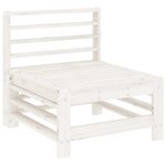 vidaXL Canapés centraux de jardin 2 Pièces blanc bois de pin massif