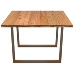 vidaXL Table à manger marron clair bois de chêne massif rectangulaire