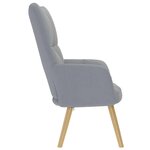 vidaXL Chaise de relaxation Gris clair Tissu