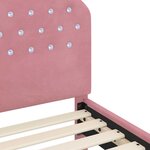 vidaXL Cadre de lit pour enfants avec tête de lit Rose 80 x 160 cm