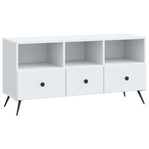 vidaXL Meuble TV Blanc 102 x 34 5 x 50 cm Bois d'ingénierie