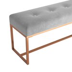 vidaXL Banc Gris 110x36x45 cm Velours