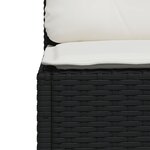 vidaXL Salon de jardin 7 Pièces avec coussins noir résine tressée