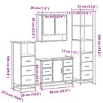 vidaXL Ensemble de meubles de salle de bain 4 Pièces chêne sonoma