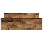vidaXL Cadre de lit sans matelas vieux bois 135x190cm bois ingénierie