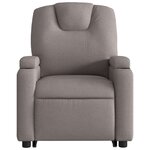 vidaXL Fauteuil inclinable de massage Taupe Tissu
