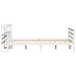 vidaXL Cadre de lit sans matelas blanc 120x190 cm bois de pin massif