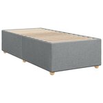 vidaXL Sommier à lattes de lit avec matelas Gris clair 100x200cm Tissu